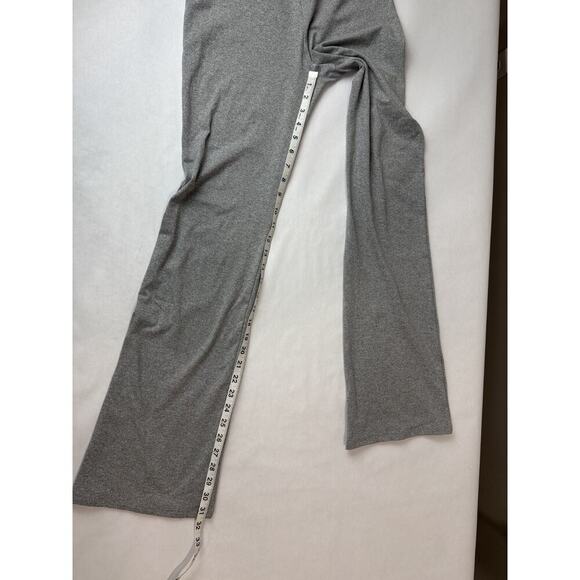 Fold Over Waist Yoga Pants Gray Flared Y2K Lounge Athleisure High Rise Small - Picture 5 of 7